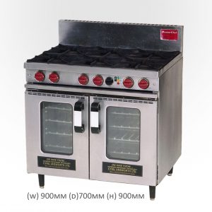 6 Burner Gas Range with Connection Oven (Gas - Electric)